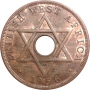 1 Penny - George VI Mule, British West Africa, 1956 reverse image
