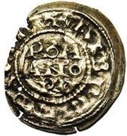 Denier - Leo VII and prince Alberic of Spoleto, Vatican City, 936-939 reverse image
