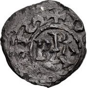 Denier - John XII and emperor Otto I bust obverse image