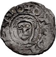 Denier - John XII and emperor Otto I bust, Vatican City, 962-963 reverse image
