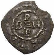Denier - Benedict V and emperor Otto I obverse image
