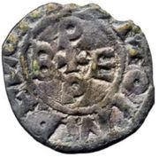 Denier - Benedict VI / Benedict VII and emperor Otto I / Otto II monogram; St. Peter bust obverse image