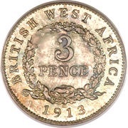 3 Pence - George V reverse image