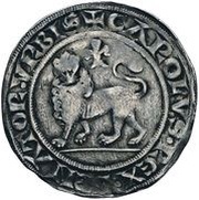 Groschen - Roman Senate Charles I of Anjou; lily obverse image