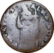 1 Quattrino - Paulus V Both hands on sword, Vatican City, 1611-1612 reverse image