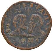 1 Quattrino - Urban VIII S. Peter and S.Paul, Vatican City, 1623-1644 reverse image