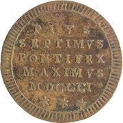 1 Quattrino - Pius VII POSSESS, Vatican City, 1801 reverse image