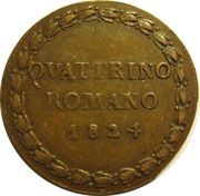1 Quattrino Romano - Leo XII, Vatican City, 1824 reverse image
