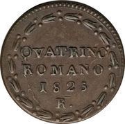 1 Quattrino Romano - Leo XII, Vatican City, 1824-1825 reverse image