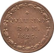1 Quattrino Romano - Leo XII ROM., Vatican City, 1826 reverse image