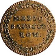 ½ Baiocco - Clement XIII Without year, Vatican City, 1758 reverse image