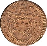 ½ Baiocco - Pius VI Oval shield, Vatican City, 1783-1790 obverse image