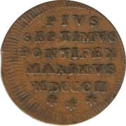 ½ Baiocco - Pius VII, Vatican City, 1802 reverse image