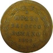 ½ Baiocco - Pius VIII, Vatican City, 1829 reverse image