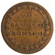 1 Baiocco - Clement XIII Without year, Vatican City, 1760 reverse image