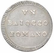 1 Baiocco - Pius VI Narrow shield, Vatican City, 1797 reverse image