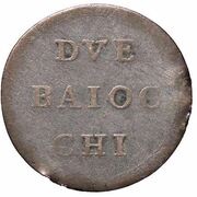 2 Baiocchi - Clement XIV, Vatican City, 1771 reverse image