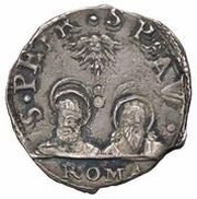 ½ Grosso - Urban VIII St. Peter and Paul, Vatican City, 1623-1644 reverse image