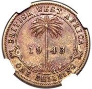 1 Shilling - George VI Pattern, British West Africa, 1943 reverse image