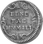 ½ Grosso - Benedict XIV BENEFAC HVMILI, Vatican City, 1740 reverse image