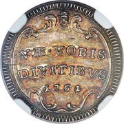 ½ Grosso - Clement XIII VAE VOBIS DIVITIBVS, Vatican City, 1760-1762 reverse image