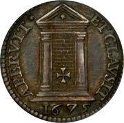 1 Grosso - Clement X Jubilee, Vatican City, 1675 reverse image