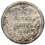 1 Grosso - Innocent XI NOCET MINVS - Polygonal cartouche, Vatican City, 1685 reverse image