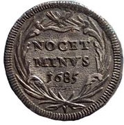 1 Grosso - Innocent XI NOCET MINVS, Vatican City, 1685 reverse image