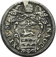 1 Grosso - Innocent XI NOCET MINVS - Palm wreath obverse image