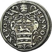 1 Grosso - Innocent XI NOCET MINVS - Ornate cartouche obverse image