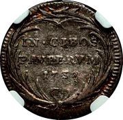 1 Grosso - Clement XII IN CIBOS PAVPERVM - Palm wreath, Vatican City, 1736-1738 reverse image