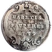 1 Grosso - Clement XII HABETIS PAVPERES, Vatican City, 1739 reverse image