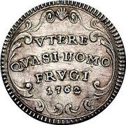 1 Grosso - Clement XIII VTERE QVASI HOMO FRVGI, Vatican City, 1762 reverse image