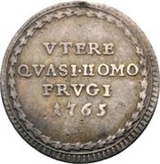 1 Grosso - Clement XIII VTERE QVASI HOMO FRVGI, Vatican City, 1763-1767 reverse image