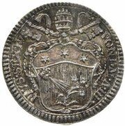 1 Grosso - Pius VI AUXILIUM DE SANCTO - Flowers wreath obverse image