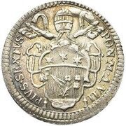 1 Grosso - Pius VI AUXILIUM DE SANCTO - String wreath obverse image