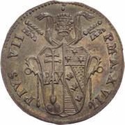 1 Grosso - Pius VII PAVPERI PORRIGE MANVM obverse image
