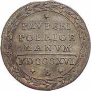 1 Grosso - Pius VII PAVPERI PORRIGE MANVM, Vatican City, 1816-1817 reverse image