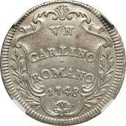 1 Carlino Romano - Benedict XIV, Vatican City, 1747-1749 reverse image
