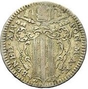 1 Carlino Romano - Benedict XIV obverse image