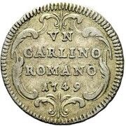 1 Carlino Romano - Benedict XIV, Vatican City, 1749-1751 reverse image