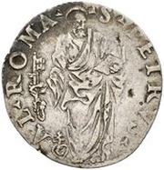1 Giulio - Julius III S. Peter Reading, Vatican City, 1550-1555 reverse image