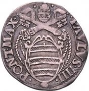 1 Giulio - Paul IV St. Paul reading obverse image