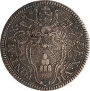 1 Giulio - Alexander VII Narrow papal arms obverse image