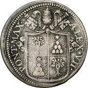 1 Giulio - Alexander VII Square papal arms obverse image