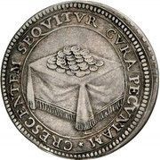 1 Giulio - Alexander VII Square papal arms, Vatican City, 1655-1667 reverse image