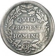 1 Giulio - Innocent XI QVID PRODEST HOMINI, Vatican City, 1681 reverse image