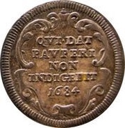 1 Giulio - Innocent XI QVI DAT PAVPERI NON INDIGEBIT, Vatican City, 1684-1688 reverse image