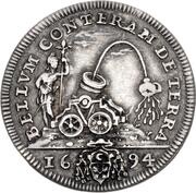 1 Giulio - Innocent XII Nine Years War, Vatican City, 1694 reverse image