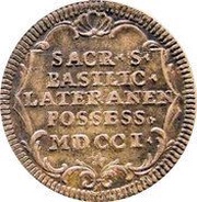 1 Giulio - Clement XI POSSESS, Vatican City, 1701 reverse image